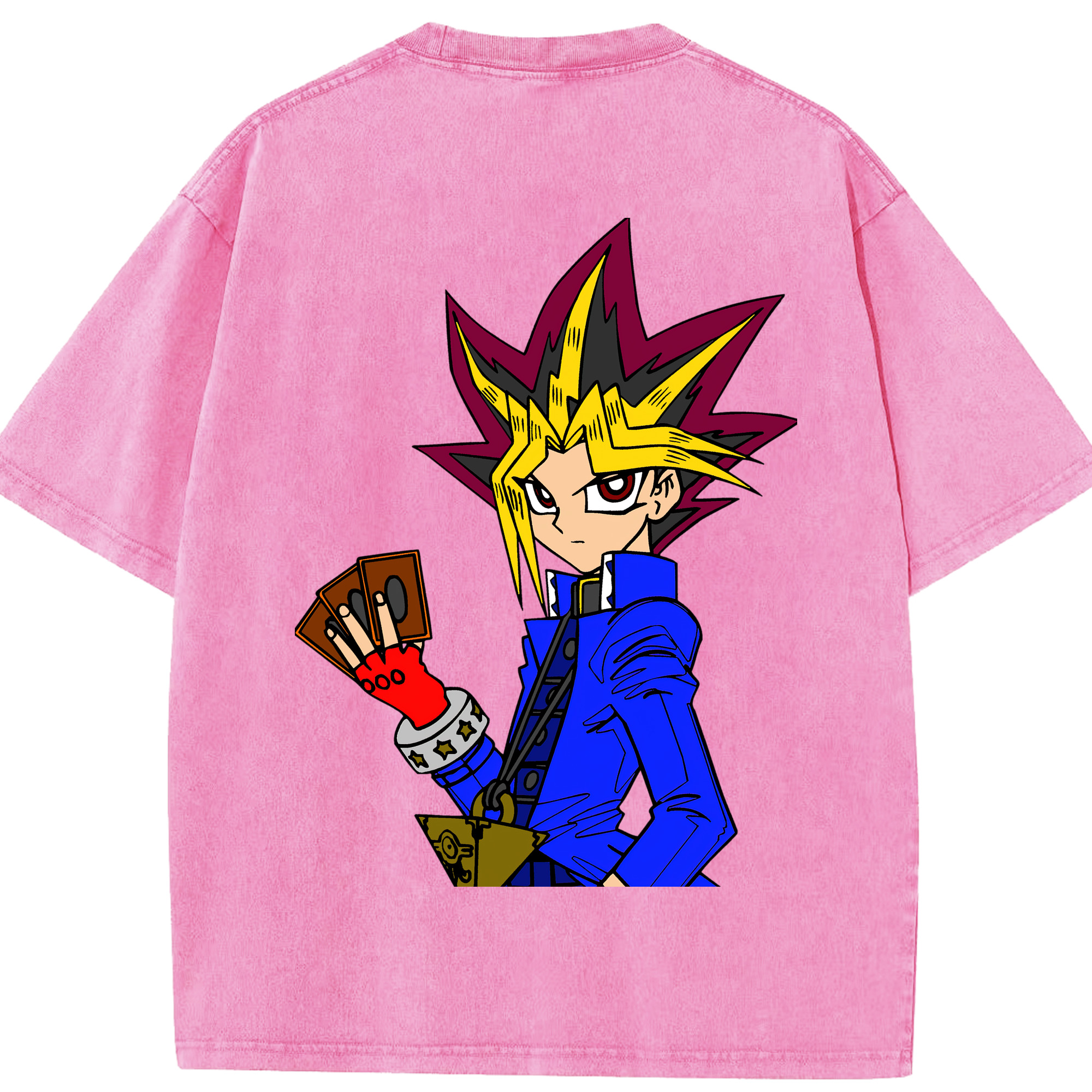 （画像用） 遊☆戯☆王 Yu-Gi-Oh! 綿100% ヴィンテージ風 半袖Tシャツ（背面プリント）